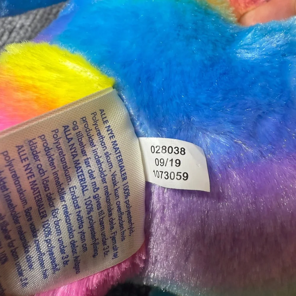 Build a Bear Rainbow‎ Panda Plush Stuffed Animal Toy BABW Colorful